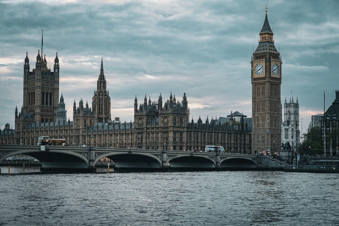 London skyline with Big Ben and Westminster Bridge in daylight