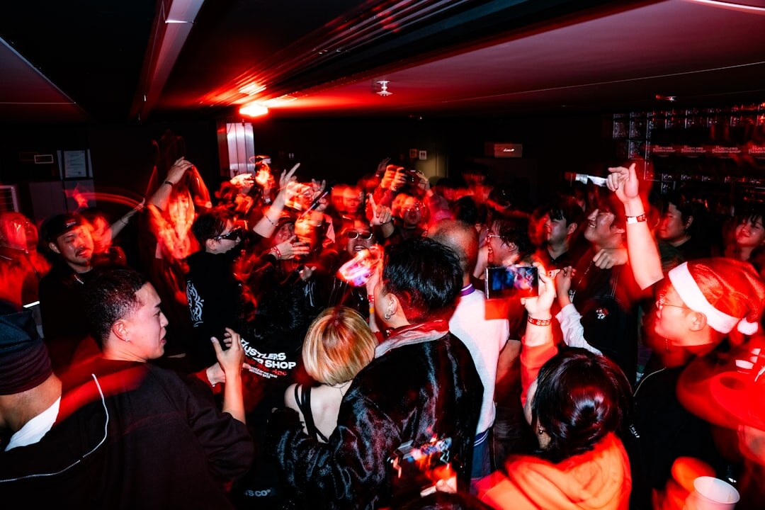 group of friends at nightclub