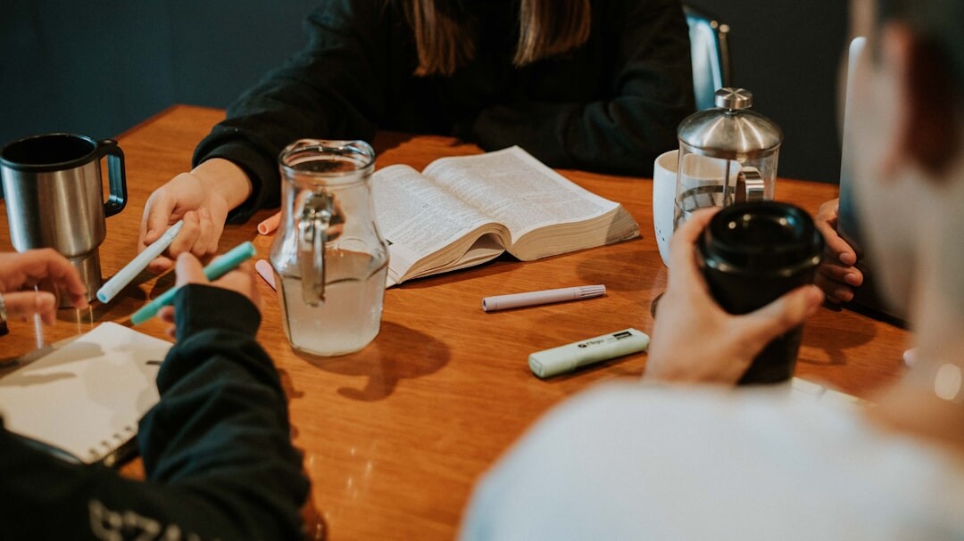 people discussing over coffee