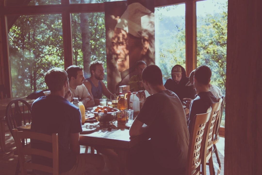 people dining together