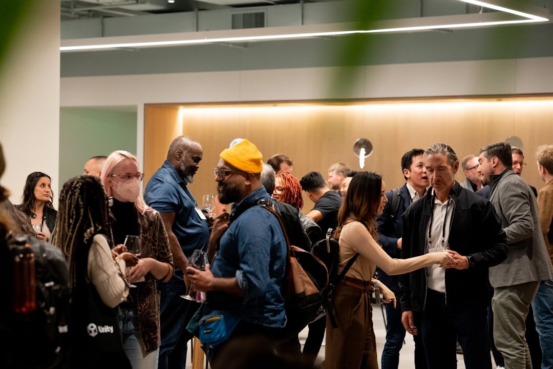 people networking at event