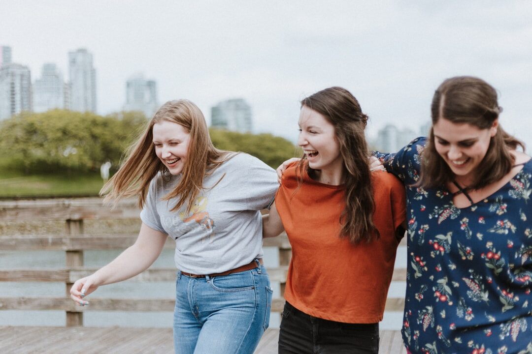 group of friends laughing